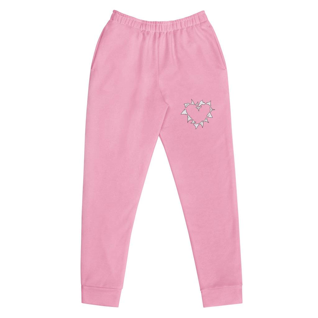 Shark Love Women's Sweatpants in Cotton Candy Pink
