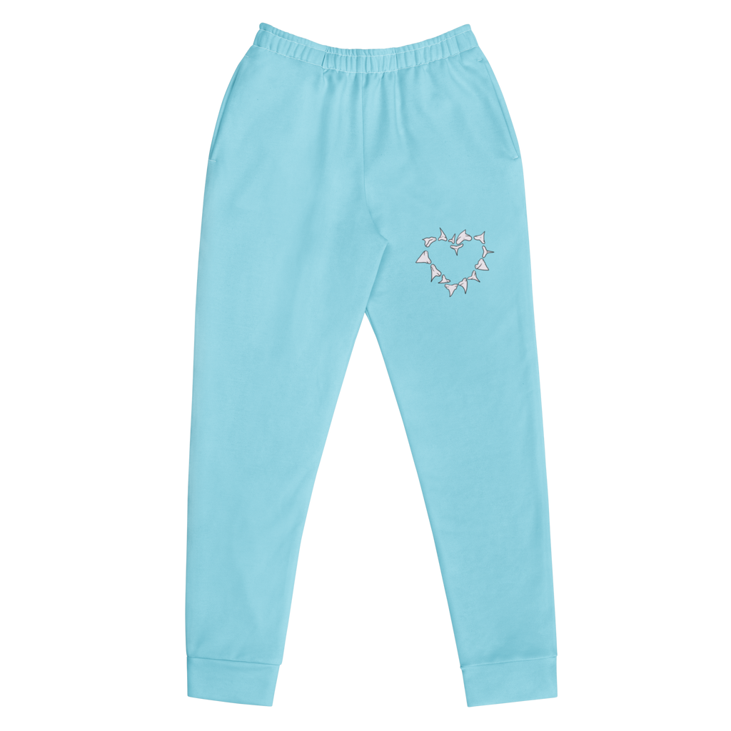 Shark Love Women's Sweatpants in Blizzard Blue